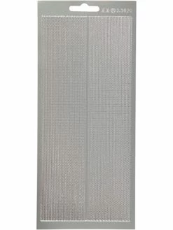 Creativ Company Autocollants Peel Off Bordures - Argenté - 1 Pce