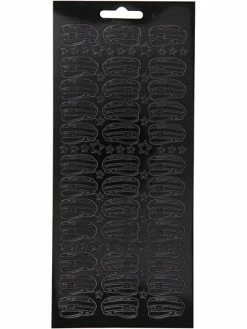 Creativ Company Autocollants Peel Off Chapeaux - Noir - 1 Pce