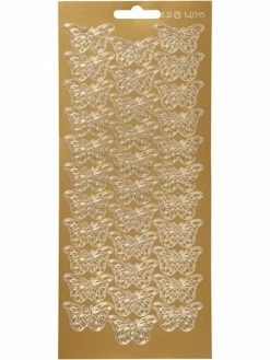 Creativ Company Autocollants Peel Off Papillons - Doré - 1 Pce