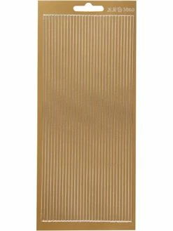 Creativ Company Autocollants Peel Off Rayures Verticales - Doré - 1 Pce