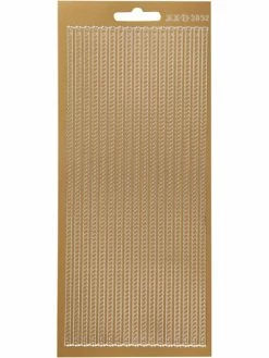 Creativ Company Autocollants Peel Off Tresses - Doré - 1 Pce