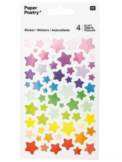 Autocollants Rico Design - Etoiles Multicolores - 4 Planches