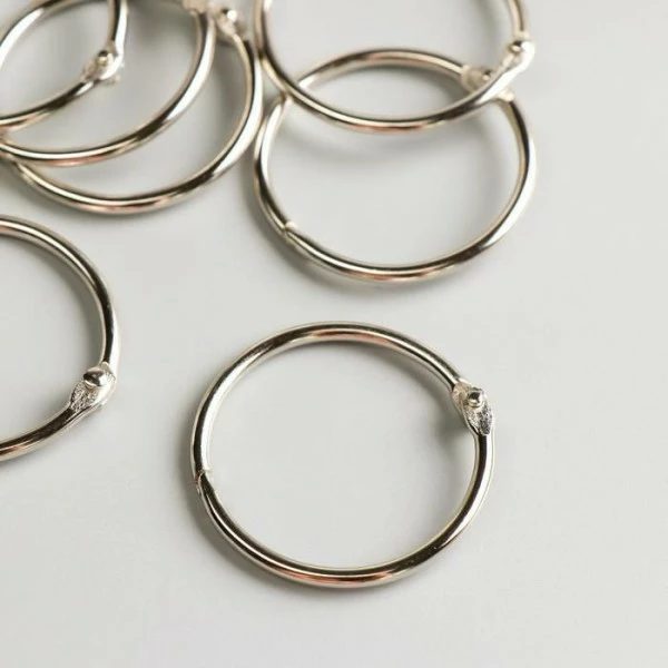 Czech Beads Exclusive Bagues Pour Projets De Bricolage, Album Avec, 3, Pour Albums Photo, "argent" Lot De 10 Pièces., D=4 2 Czech Beads Exclusive Bagues Pour Projets De Bricolage, Album Avec, 3, Pour Albums Photo, "argent" Lot De 10 Pièces., D=4 – Image 2