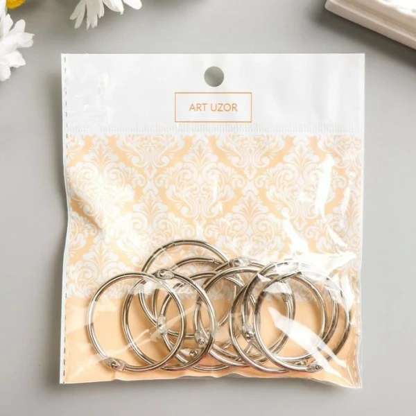 Czech Beads Exclusive Bagues Pour Projets De Bricolage, Album Avec, 3, Pour Albums Photo, "argent" Lot De 10 Pièces., D=4 4 Czech Beads Exclusive Bagues Pour Projets De Bricolage, Album Avec, 3, Pour Albums Photo, "argent" Lot De 10 Pièces., D=4 – Image 4