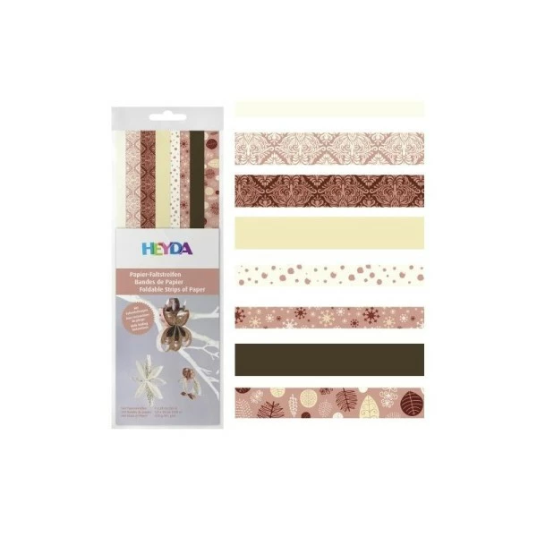 Heyda Bandes De Papier Origami - Rose / Vanille 1 Heyda Bandes De Papier Origami - Rose / Vanille