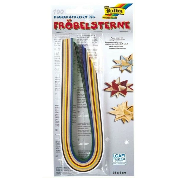 Bandes De Papier Pour étoiles De Froebel, Noël - Folia 1 Bandes De Papier Pour étoiles De Froebel, Noël - Folia
