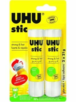 UHU® Bâton De Colle Stick, Blister 2 X 21 G - Pack Promo - Uhu