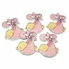 MlleScrap Bébés Fille Bois Rose - 5 Pièces
