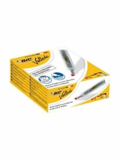 BIC Velleda Boite De 12 Feutres Effaçable à Sec Rouge