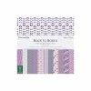 TRIMCRAFT Bloc 48 Papier Feuille Scrapbooking Scrap Violet Mauve Et Blanc Berry Blush 20X20 Cm
