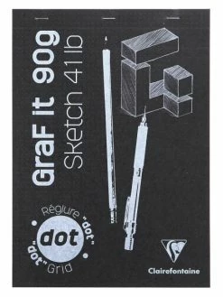 CLAIREFONTAINE Bloc à Dessin Et Croquis Graf'It Dot A4 - 90 Gr - 160 Feuilles