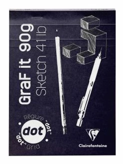 CLAIREFONTAINE Bloc à Dessin Et Croquis Graf'It Dot A5 - 90 Gr - 160 Feuilles