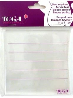 Draeger By Toga Bloc Acrylique Pour Tampon Transparent - 10 X 10 Cm
