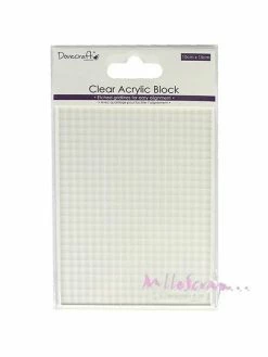 Bloc Acrylique Pour Tampon Transparent - Dovecraft - 10 X 15 Cm