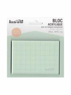Bloc Acrylique Pour Tampons Clear Et Non Montés Kesi'art 10cm X 7cm