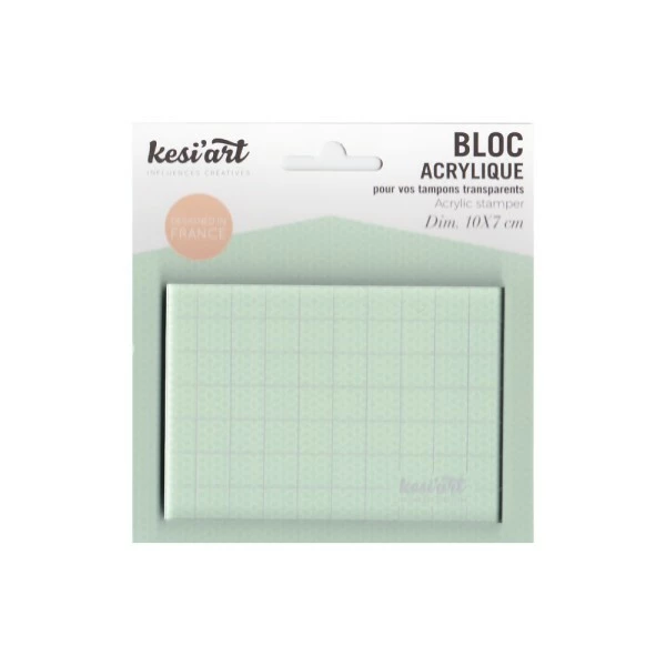 Bloc Acrylique Pour Tampons Clear Et Non Montés Kesi'art 10cm X 7cm 1 Bloc Acrylique Pour Tampons Clear Et Non Montés Kesi'art 10cm X 7cm