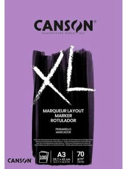 Canson Bloc Croquis Et études "XL Marker", A3, 70 G/m² - Blanc