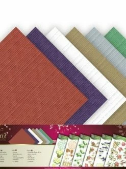 JEANINE S ART Bloc De 12 Cartons En Fibres De Lin 30.5 X 30.5 Cm Jeanines's Art GARDEN CLASSICS COLLECTION