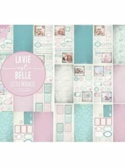 Bloc De 12 Papiers 15 X 30 Cm + 6 Die Cut JOY CRAFTS La Vie Est Belle LITTLE MIRACLE