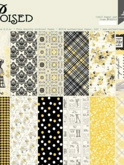 Bloc De 18 Feuilles De Scrap Recto Verso AUTHENTIQUE Poised