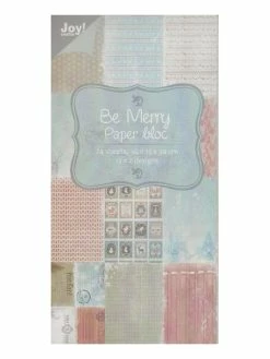 Bloc De 24 Papiers Scrapbooking 15 X 30 Cm Joy Crafts BE MERRY