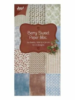Bloc De 24 Papiers Scrapbooking 15 X 30 Cm Joy Crafts BERRY SWEET