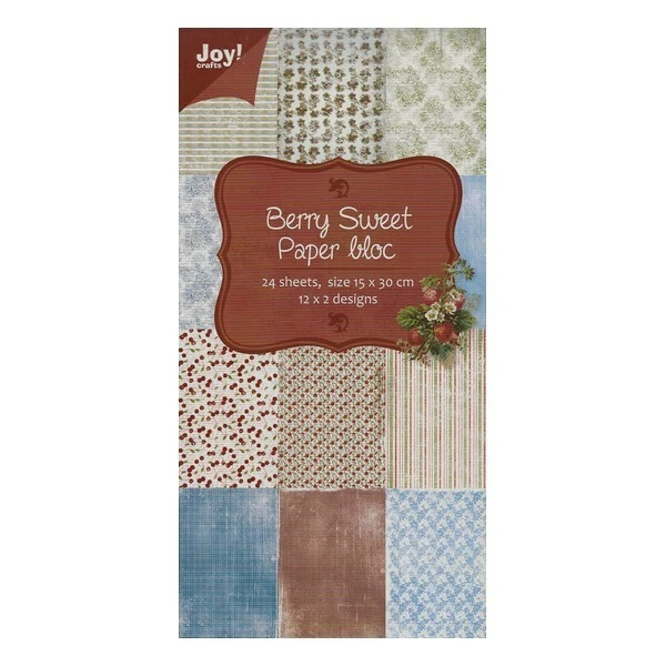 Bloc De 24 Papiers Scrapbooking 15 X 30 Cm Joy Crafts BERRY SWEET 1 Bloc De 24 Papiers Scrapbooking 15 X 30 Cm Joy Crafts BERRY SWEET