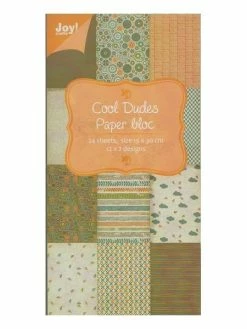 Bloc De 24 Papiers Scrapbooking 15 X 30 Cm Joy Crafts COOL DUDES