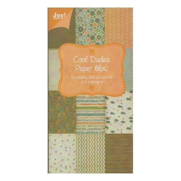 Bloc De 24 Papiers Scrapbooking 15 X 30 Cm Joy Crafts COOL DUDES 1 Bloc De 24 Papiers Scrapbooking 15 X 30 Cm Joy Crafts COOL DUDES