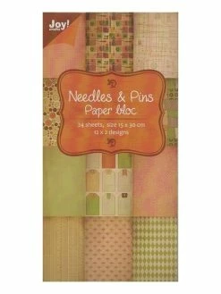 Bloc De 24 Papiers Scrapbooking 15 X 30 Cm Joy Crafts NEEDLES & PINS