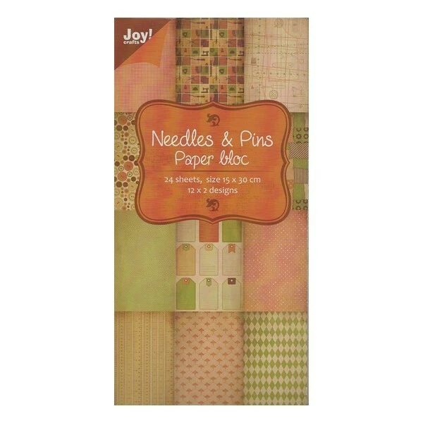 Bloc De 24 Papiers Scrapbooking 15 X 30 Cm Joy Crafts NEEDLES & PINS 1 Bloc De 24 Papiers Scrapbooking 15 X 30 Cm Joy Crafts NEEDLES & PINS