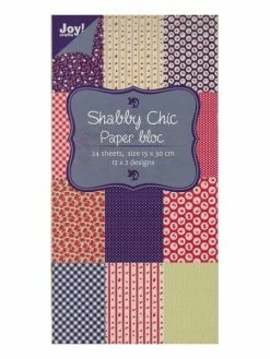 Bloc De 24 Papiers Scrapbooking 15 X 30 Cm Joy Crafts SHABBY CHIC