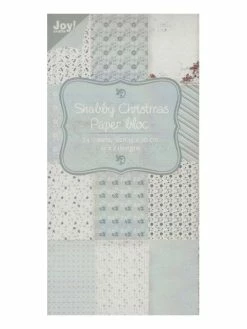 Bloc De 24 Papiers Scrapbooking 15 X 30 Cm Joy Crafts SHABBY CHRISTMAS