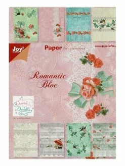 Bloc De 32 Papiers 15 X 21 Cm JOY CRAFTS ROMANTIC