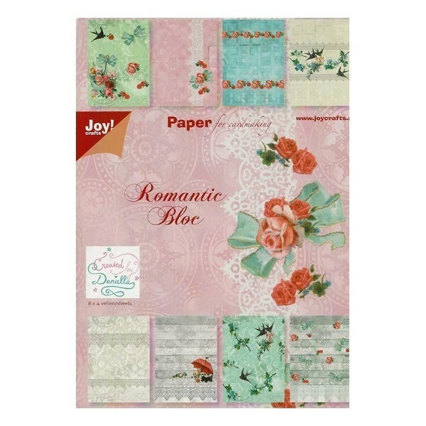 Bloc De 32 Papiers 15 X 21 Cm JOY CRAFTS ROMANTIC 1 Bloc De 32 Papiers 15 X 21 Cm JOY CRAFTS ROMANTIC