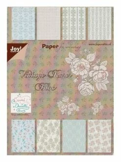 Bloc De 32 Papiers 15 X 21 Cm JOY CRAFTS VINTAGE ROSES