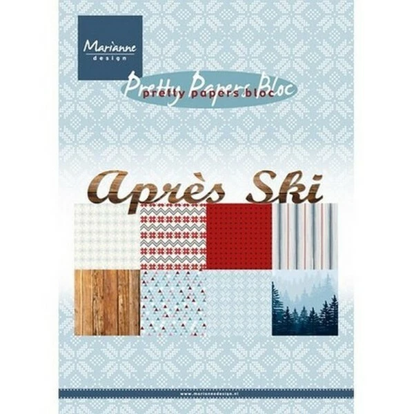 Bloc De 32 Papiers 15 X 21 Cm MARIANNE DESIGN APRES SKI 1 Bloc De 32 Papiers 15 X 21 Cm MARIANNE DESIGN APRES SKI