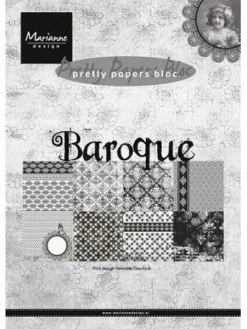 Bloc De 32 Papiers 15 X 21 Cm MARIANNE DESIGN BAROQUE
