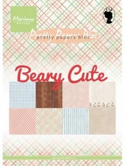 Bloc De 32 Papiers 15 X 21 Cm MARIANNE DESIGN BEARY CUTE