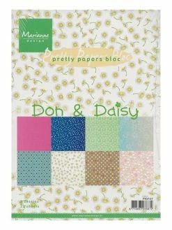 Bloc De 32 Papiers 15 X 21 Cm MARIANNE DESIGN DON & DAISY