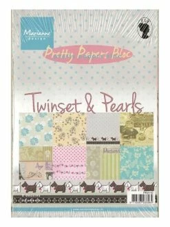 Bloc De 32 Papiers 15 X 21 Cm MARIANNE DESIGN TWINSET & PEARLS