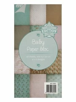 Bloc De 48 Papiers Scrapbooking 15 X 30 Cm Joy Crafts BABY