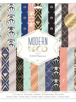 Docrafts Bloc De 50 Feuilles 30,5cm X 30,5cm Texturés Moderne Déco