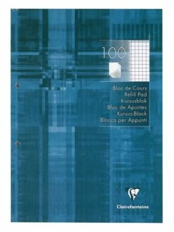 Bloc De Cours 21x29,7 - 200 Pages Quadrillé 5x5 - Clairefontaine