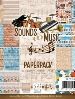 Find It™ Bloc De Papier - Amy Design - Sounds Of Music 15.2 X 15.2