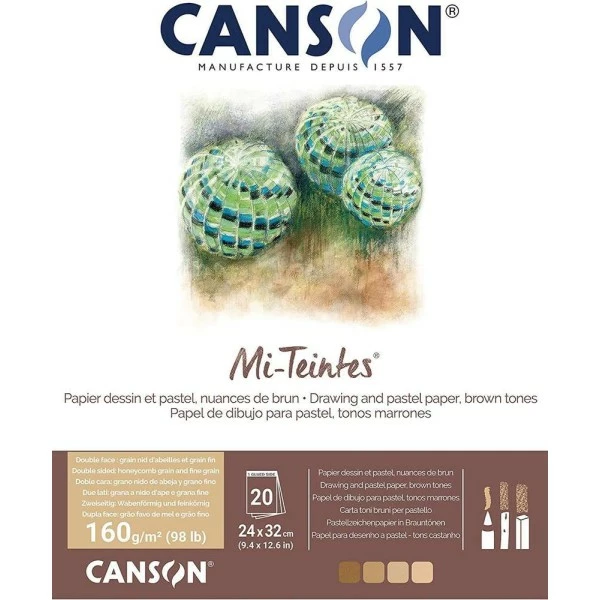Canson Bloc De Papier "Mi-Teintes" - 240 X 320 Mm - Marron 1 Canson Bloc De Papier "Mi-Teintes" - 240 X 320 Mm - Marron