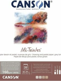 Canson Bloc De Papier "Mi-Teintes" - 320 X 410 Mm - Gris