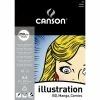 Canson Bloc "Illustration" BD, Manga, Comics, A4, 250 G/m² - Blanc