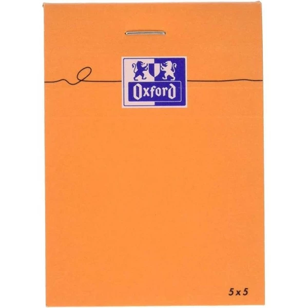 Oxford Bloc Notes - 74 X 105 - 160 Pages - Quadrillé 5x5 - Orange 1 Oxford Bloc Notes - 74 X 105 - 160 Pages - Quadrillé 5x5 - Orange