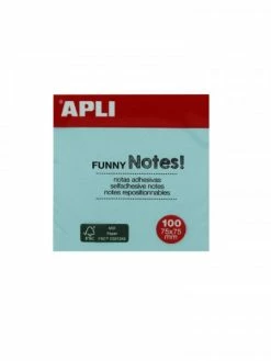 Apli Agipa Bloc-Notes Adhesif 100F 75X75 Bleu Pastel - Apli 19085